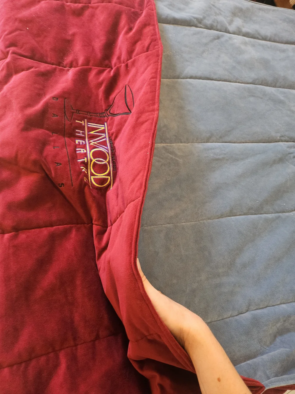 Inwood Theatre Dallas Red Plush Throw -
